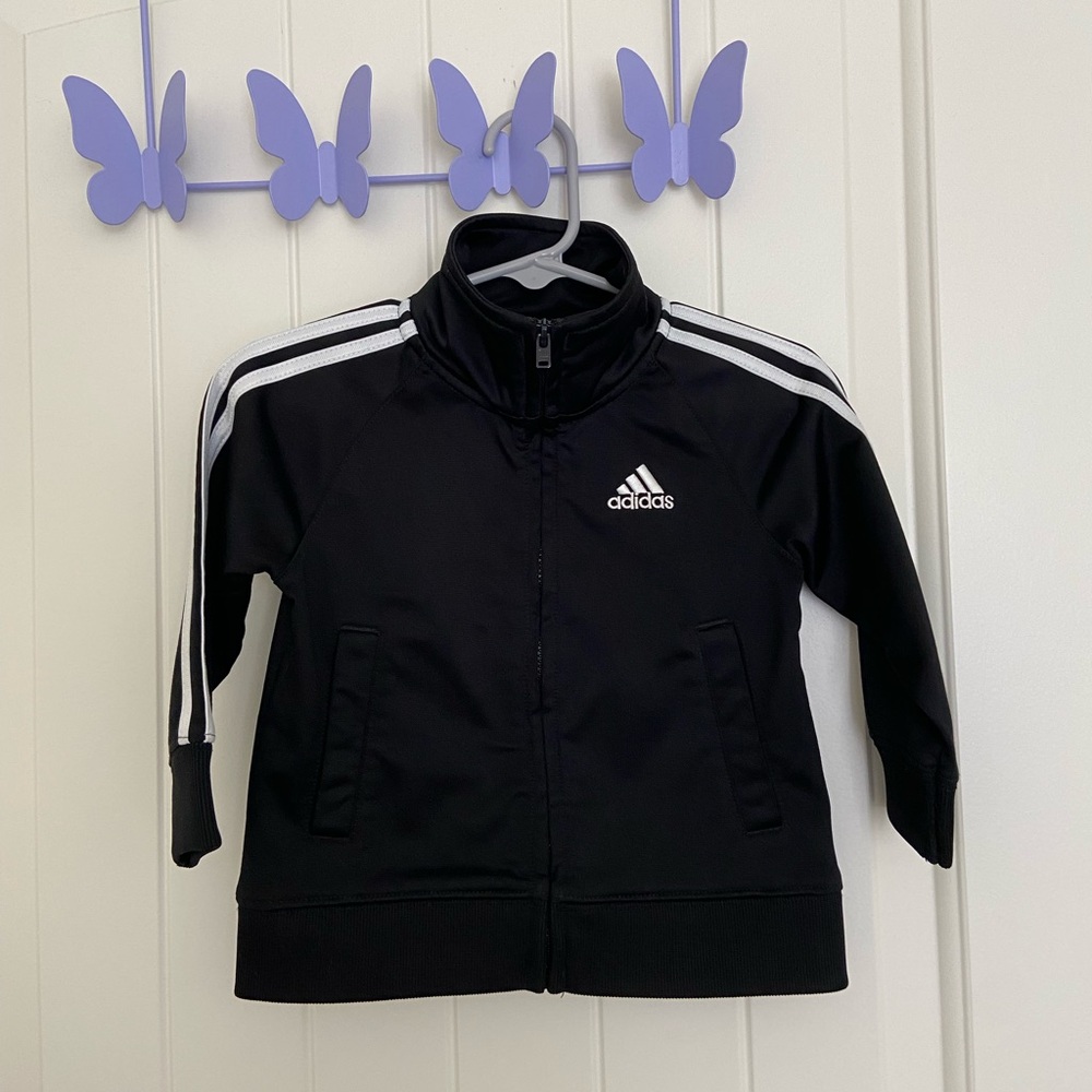 EUC | Adidas baby boy’s athletic zip activewear track jacket 12 months